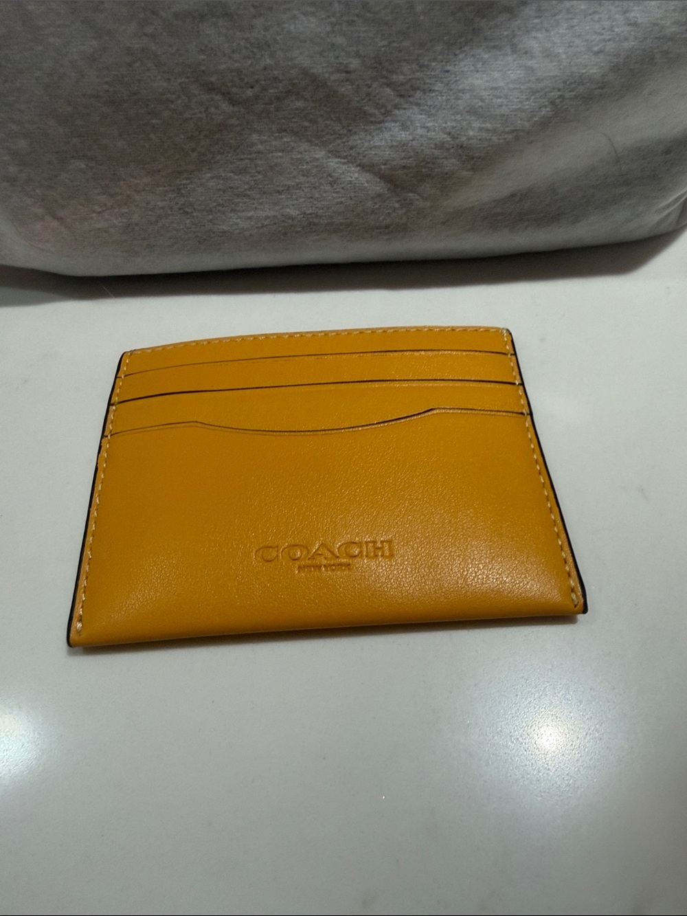 Coach Yellow Leather Slim Card Case